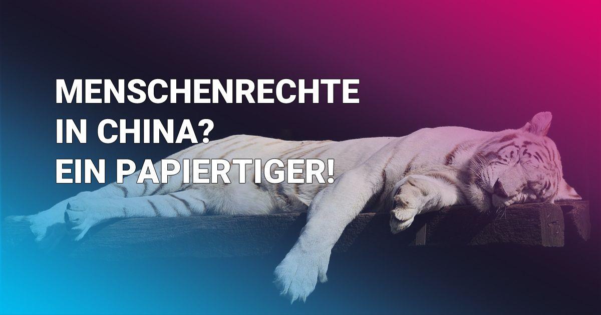 Menschenrechte in China? Ein Papiertiger!