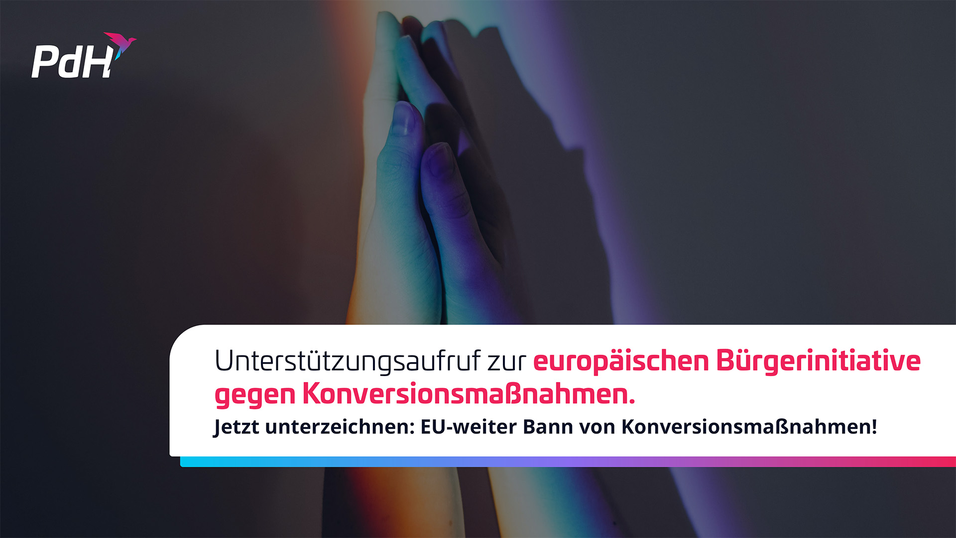 Für ein Europa ohne Konversionsmaßnahmen – Menschenrechte schützen, Selbstbestimmung sichern