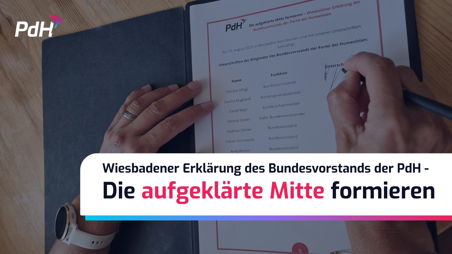 Die aufgeklärte Mitte formieren – Wiesbadener Erklärung des Bundesvorstands der Partei der Humanisten